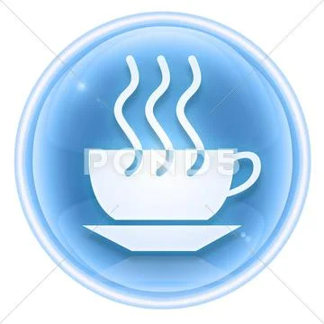 Coffee cup icon ice, isolated on white background. Stock Illustration
