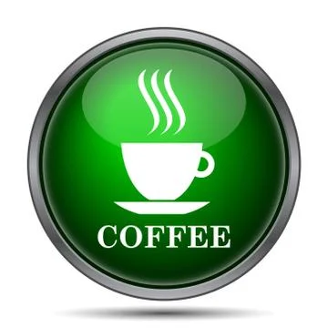 Coffee cup icon. Internet button on white background.. Stock Illustration