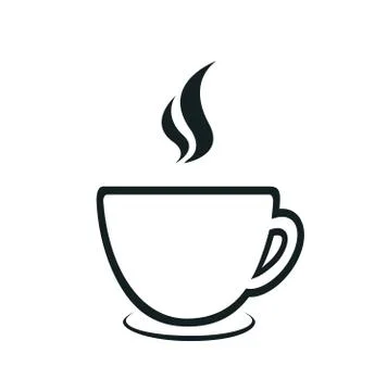 Coffee cup icon isolate on white background, vector. Stock Illustration