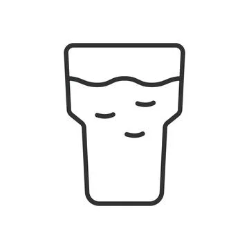 Coffee cup icon in line design. coffee drink simple beverage cafe takeaway hot Stock Illustration