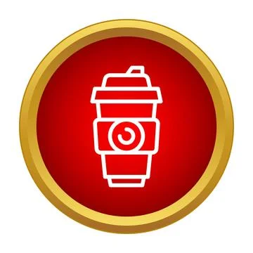 Coffee cup icon representing a take away beverage Stock Illustration