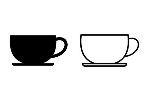 Coffee cup icon set. cup a coffee icon vector. Stock Illustration