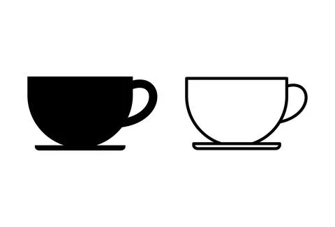 Coffee cup icon set. cup a coffee icon vector. Stock Illustration