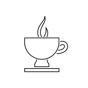 Coffee cup icon. Tea cup simple flat style vector illustration Stock Illustration