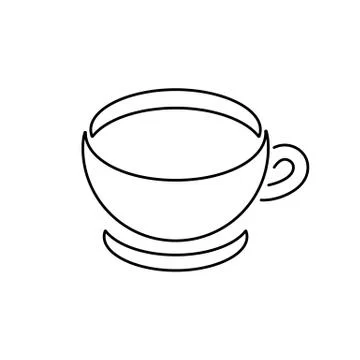 Coffee cup icon. Tea cup simple flat style vector illustration Stock Illustration