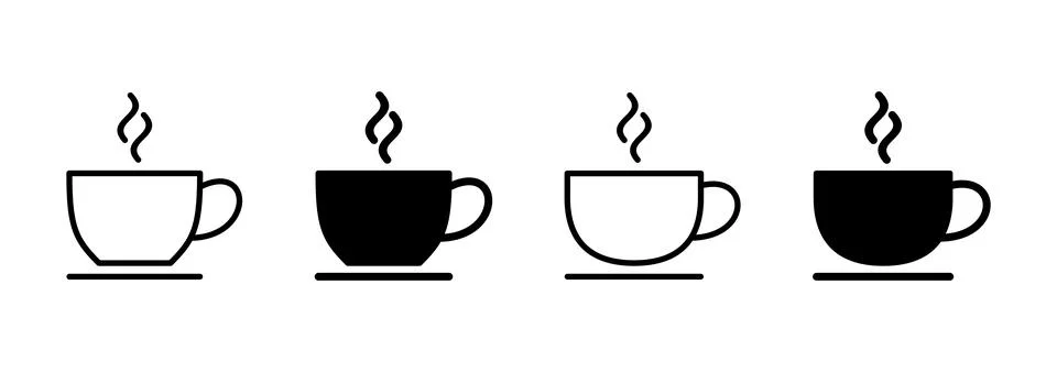 Coffee cup icon vector. cup a coffee sign and symbol Stock Illustration