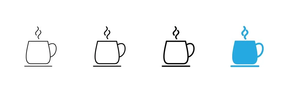 Coffee cup icon vector. cup a coffee sign and symbol Stock Illustration