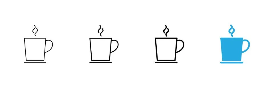 Coffee cup icon vector. cup a coffee sign and symbol Stock Illustration