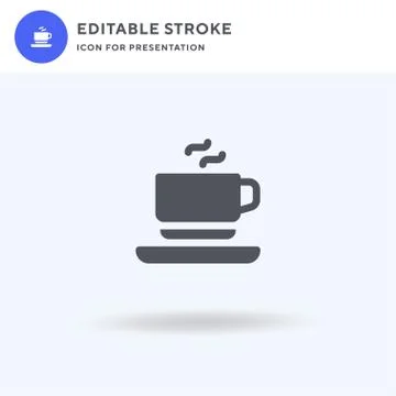 Coffee Cup icon vector, filled flat sign, solid pictogram isolated on white Stock Illustration
