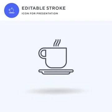 Coffee Cup icon vector, filled flat sign, solid pictogram isolated on white Stock Illustration