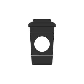 Coffee cup icon. Vector illustration. Flat design. Stock Illustration