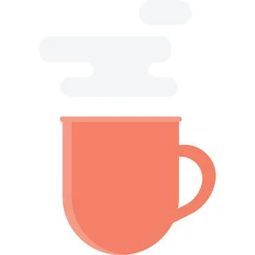 Coffee cup icon, vector mug flat logo symbol Stock Illustration