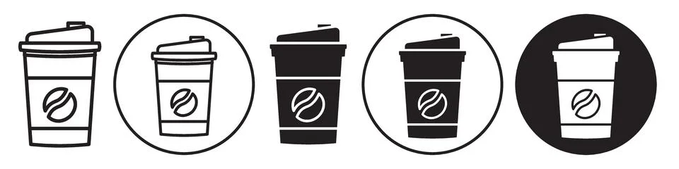 Coffee cup icon vector set collection for web Stock Illustration
