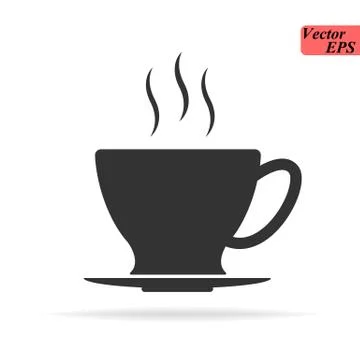 Coffee cup icon vector white background eps 10 Stock Illustration
