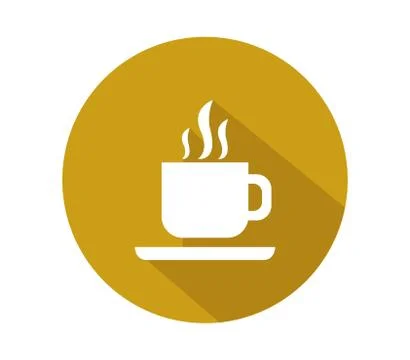 Coffee cup icon on white background Illustrazione stock