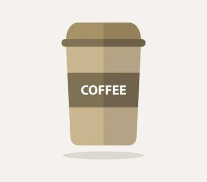 Coffee cup icon on white background Stock Illustration