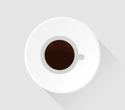 Coffee cup icon on white background Stock Illustration