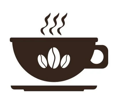 Coffee cup icon on white background Stock Illustration