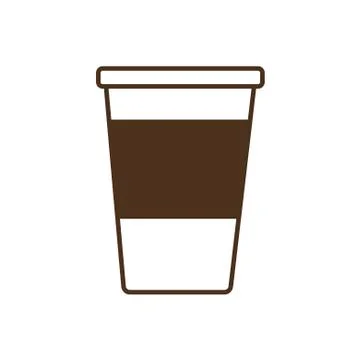 Coffee cup icon on white background. Vector illustration in trendy flat style Stock Illustration