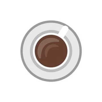 Coffee cup icon on white background. Vector illustration in trendy flat style Stock Illustration