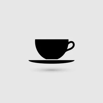 Coffee cup icon on white background. Vector illustration. Stock Illustration