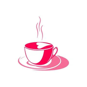 Coffee cup icon on the white background. Coffee design Stock Illustration