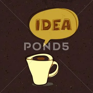 Coffee cup of idea. concept illustration, vector, eps10 Stock Illustration