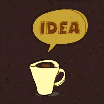 Coffee cup of idea. concept illustration, vector, eps10 Stock Illustration