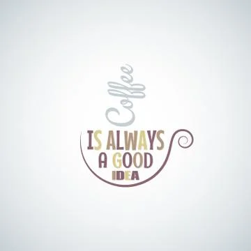 Coffee cup idea concept vector background Stock Illustration