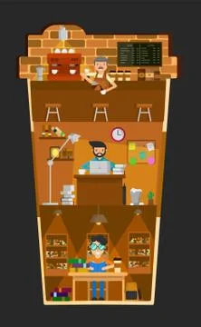 Coffee cup infographic Stock Illustration