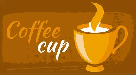 Coffee cup inscription with calligraphic script. Text composition, lettering Illustrazione stock