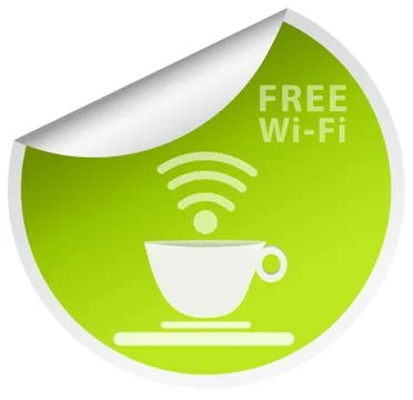 Coffee Cup Internet Wifi Stock Illustration