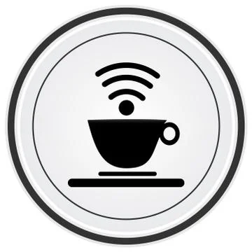Coffee Cup Internet Wifi Stock Illustration