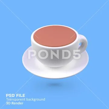 Coffee cup isolated 3d render icon illustration PSD Template