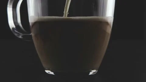 Coffee cup isolated, Coffee white pouring, Coffee cup spinning Stock Footage 237855115