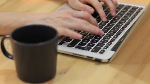 Coffee cup isolated, Coffee white pouring, Coffee cup spinning Stock Footage 237855262
