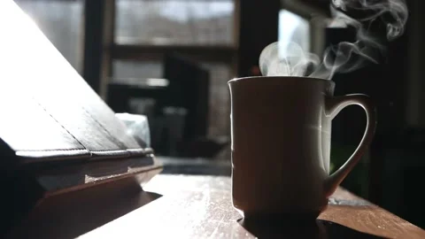 Coffee cup isolated, Coffee white pouring, Coffee cup spinning Stock Footage 237855290