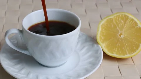 Coffee cup isolated, Coffee white pouring, Coffee cup spinning Stock Footage 237855291