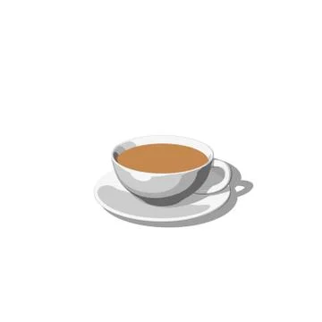 Coffee cup. Isolated on white background. Cartoon style. Stock Illustration