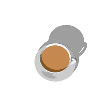 Coffee cup. Isolated on white background. Cartoon style. Иллюстрация