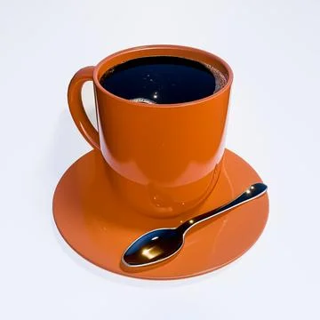 Coffee cup isolated on white background Stock Illustration