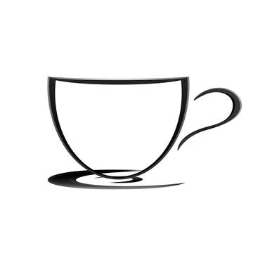 Coffee cup isolated on white background illustration Stock Photos
