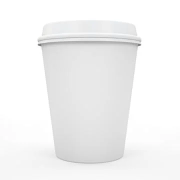 Coffee cup isolated on white background 3D rndering Stock Photos