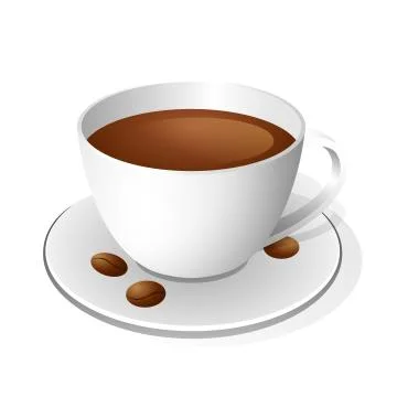 Coffee cup isolated on white Иллюстрация