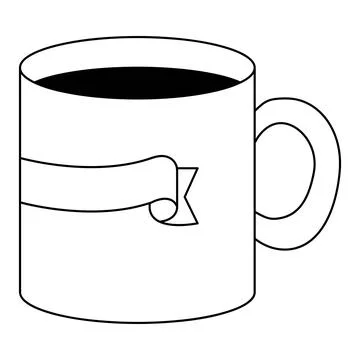 Coffee cup isolated on white Stock Illustration