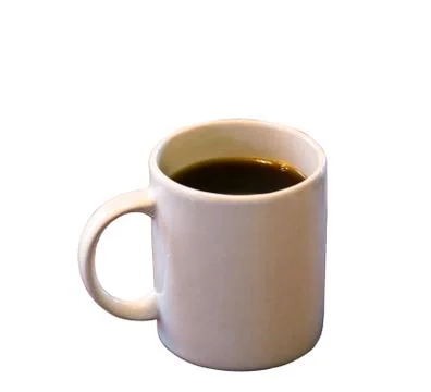 Coffee In A Cup Isolated On White Stock Photos