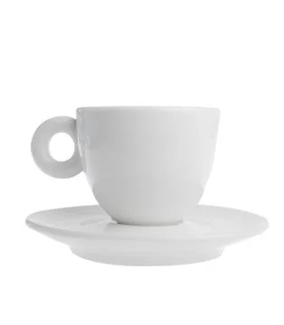 Coffee cup isolated on white side view Stock Photos