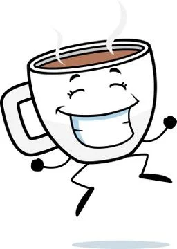 Coffee Cup Jumping Stock Illustration