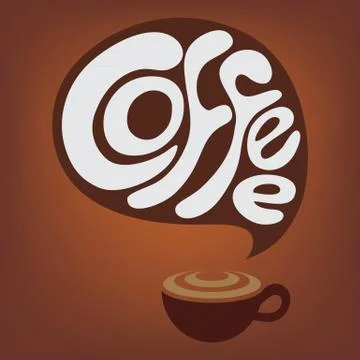 Coffee cup label concept menu Stock Illustration