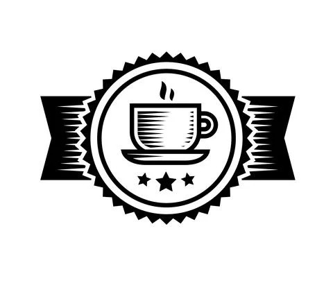 Coffee Cup Label Stock Illustration